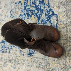 Steve Madden size 8 cognac brown combat boots